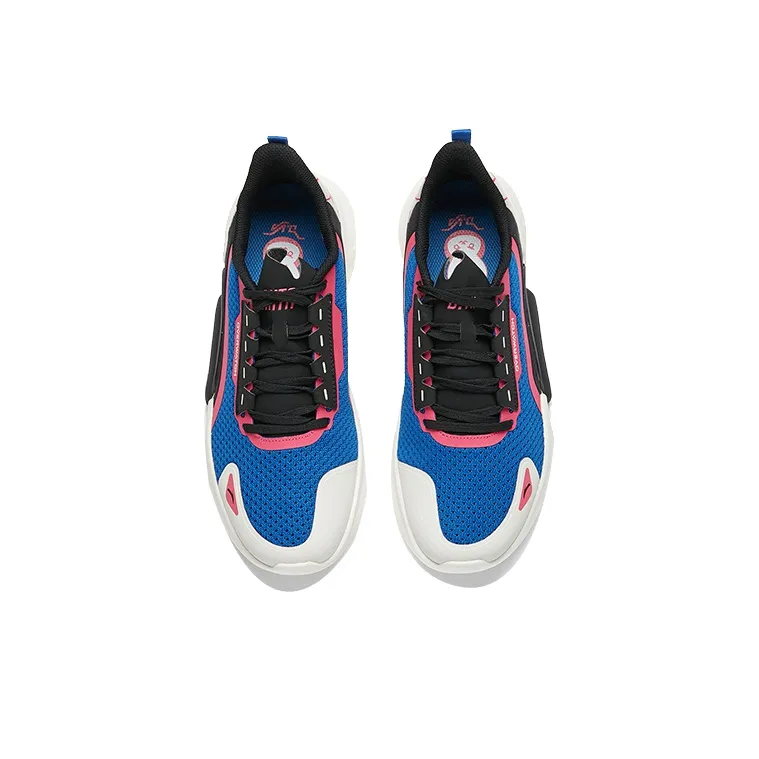 ANTA Variety Training Collection Training Shoes Men Low Top Pink/Navy Blue/Black/Ivory White-2
