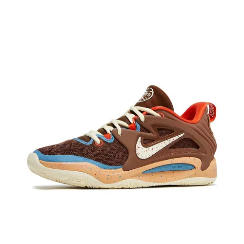 Nike KD 15 Basketball Shoes Men Low-Top Blue/Brown