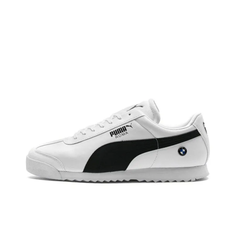BMW x PUMA BMW M Series Roma Anti-Slip Wear-Resistant Low-Top Training Shoes Men's White-0