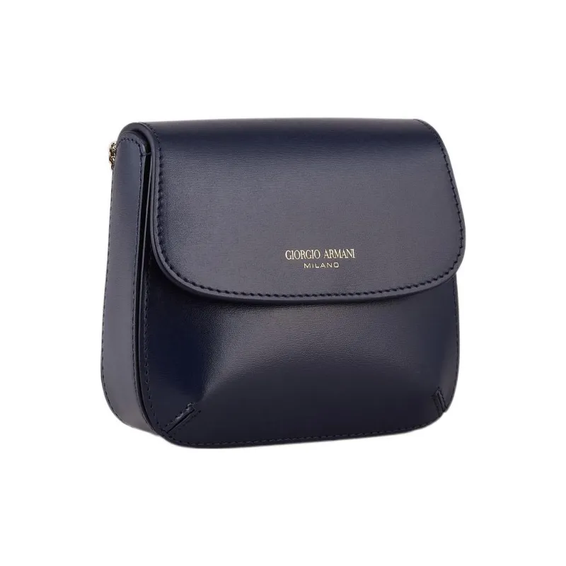 AMANI Cow Leather Shoulder Bag Women's Blue-1