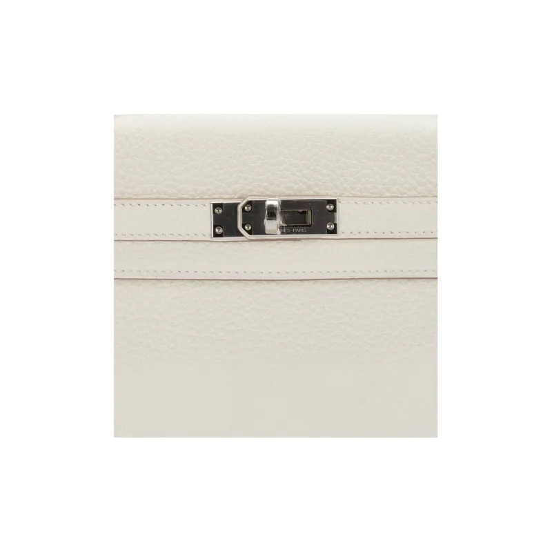 HERMES Kelly Togo Calfskin Kelly Bag Handbags Regular Women's 0T Mushroom White-7