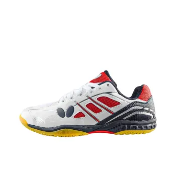 Butterfly Table Tennis Shoes Cushioning Anti Slip And Wear Resistant Low Top Training Shoes Unisex White Red