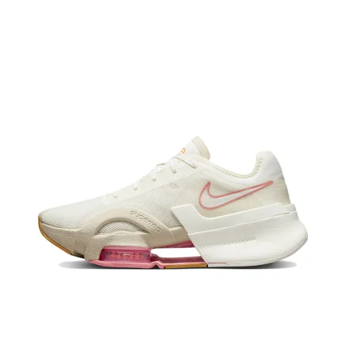 Nike Air Zoom SuperRep 3 Training Shoes Women's Low-Top Beige/Pink