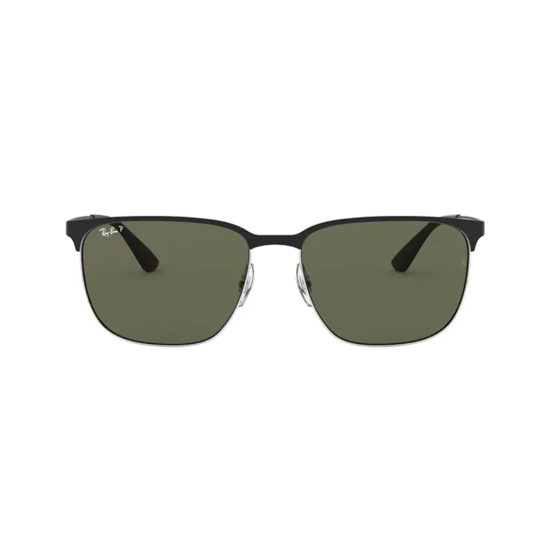 RayBan Alloy Browline Sunglasses Unisex Black-1