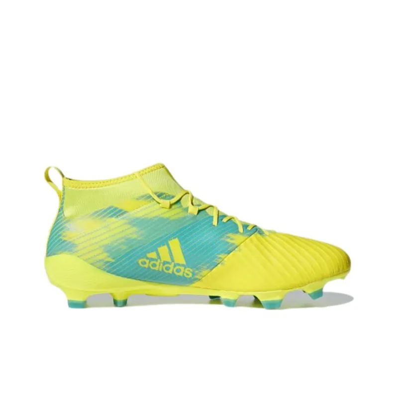 Adidas Predator Flare Fg Boots Wear-Resistant Mid-Top Training Shoes Men's Yellow-1
