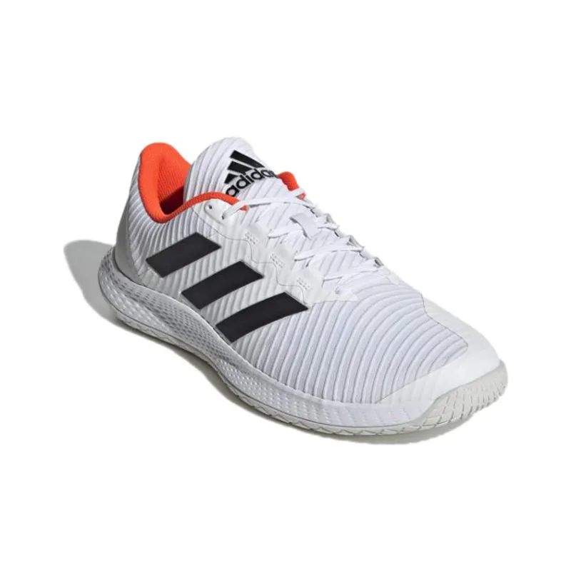 Adidas Forcebounce Handball Cushioning Breathable Low Top Training Shoes Men's White Black-2