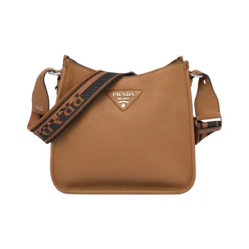 PRADA Leather Hobo Bag Crossbody Bag Shoulder Bag Women's Caramel