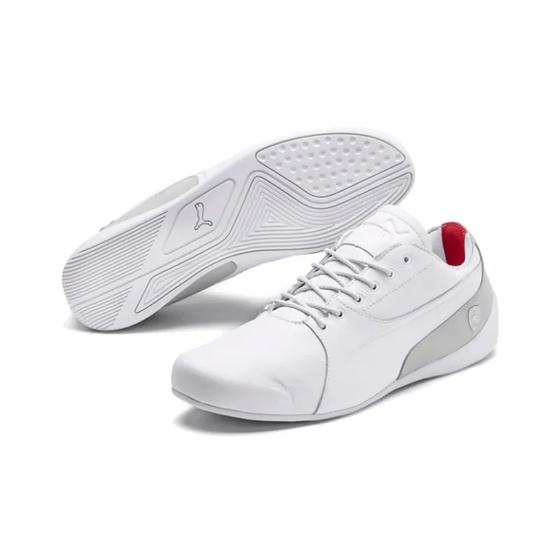 PUMA Ferrari Drift Cat 7 Lifestyle Low Top Running Shoes White/Grey-4