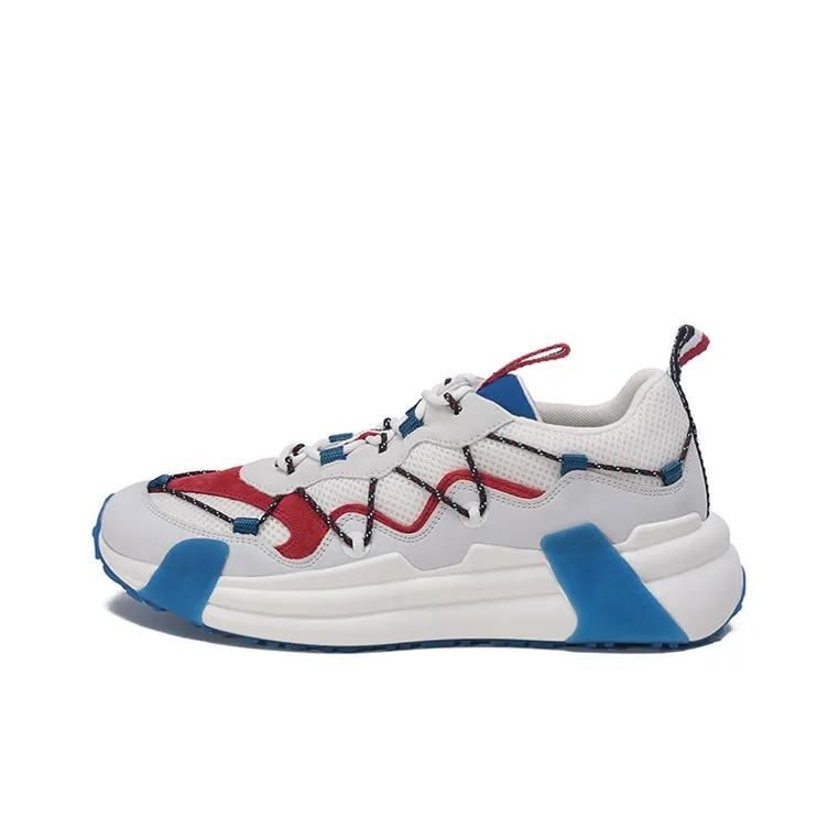 Moncler Compassor Low Top Sports Casual Shoes Men's White Red Blue-0