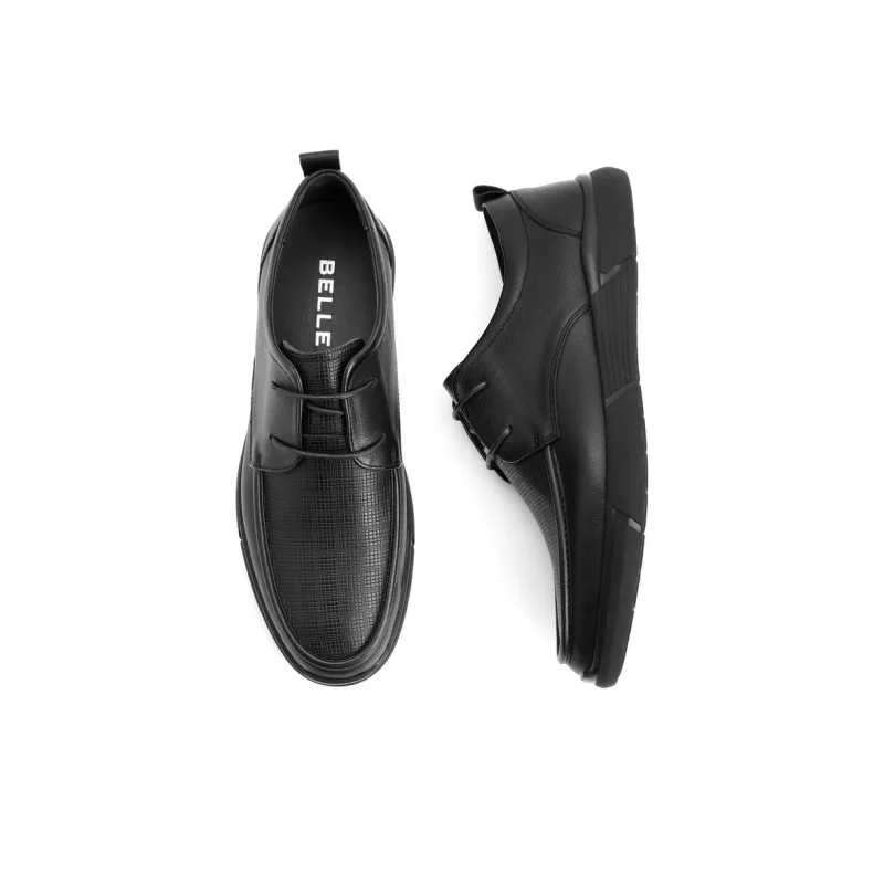 BELLE Dress Shoes Men Low-Top Black-4