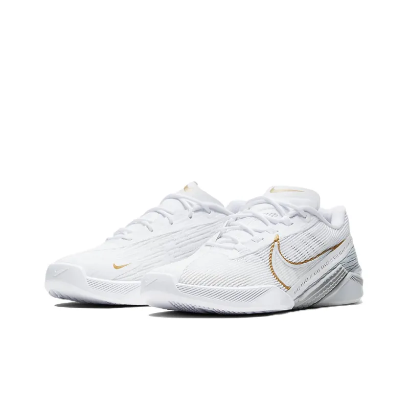 Nike React Metcon Turbo White Metallic Gold Women's-2