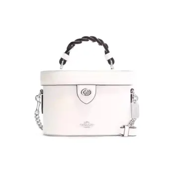 COACH Kay Leather Bucket Bags Shoulder Bag Crossbody Bag Small Size Women's White