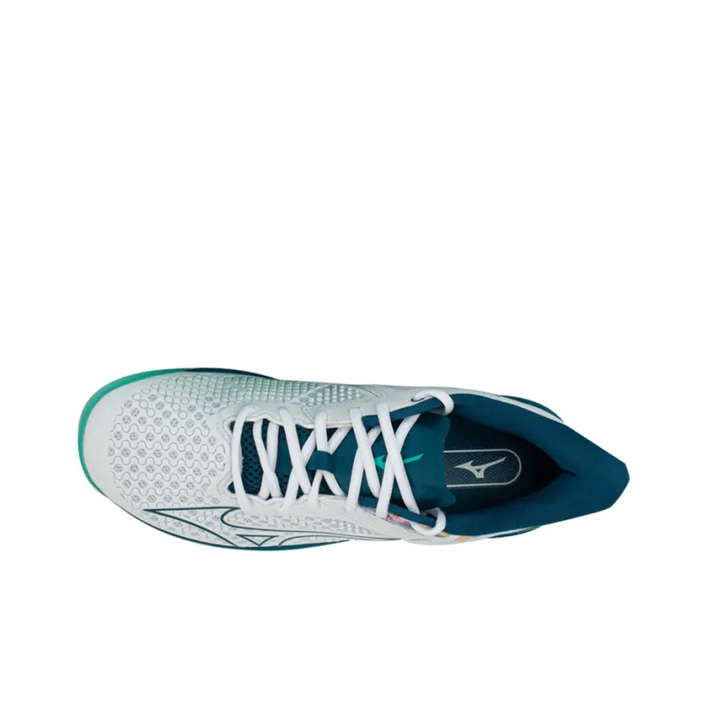 Mizuno Wave Exceed Tour 5 Wear-Resistant Low-Top Training Shoes Unisex White Blue-2