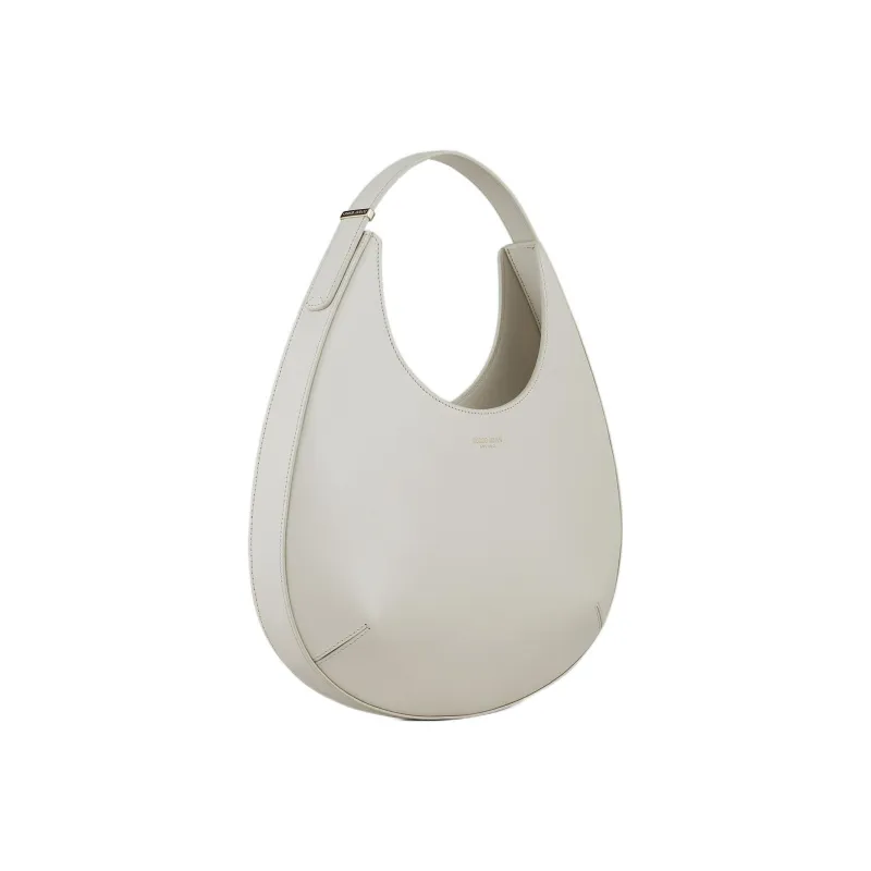 GIORGIO ARMANI Cow Leather Handbag Small Size Women's White-1