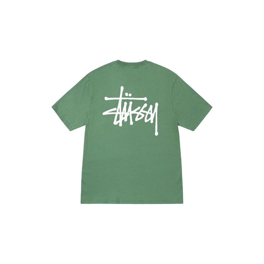 【SATIIIZ】PARIS Pigment Layered T-Shirt Balenciaga Paris Liberty Layered Shirt Oversized 'Dark Green