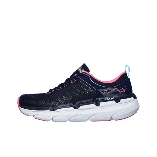 Skechers Max Cushioning Training Shoes Women's Low-Top Navy/Pink