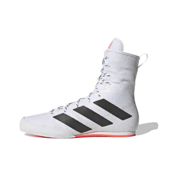 Adidas Box Hog Anti-Slip Wear-Resistant High-Top Training Shoes Men's White Black