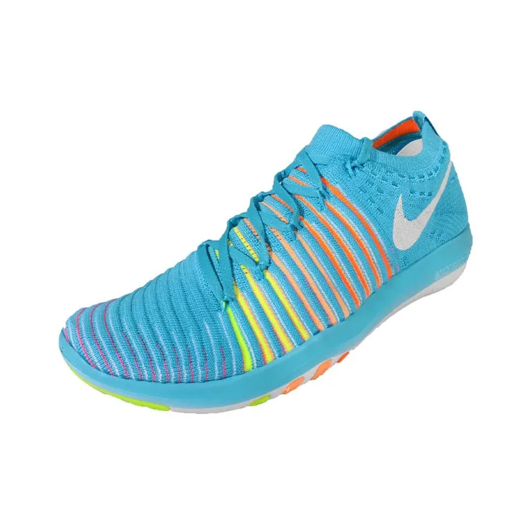Nike Free Transform Flyknit 'Gamma Blue Total Orange' Women's-2