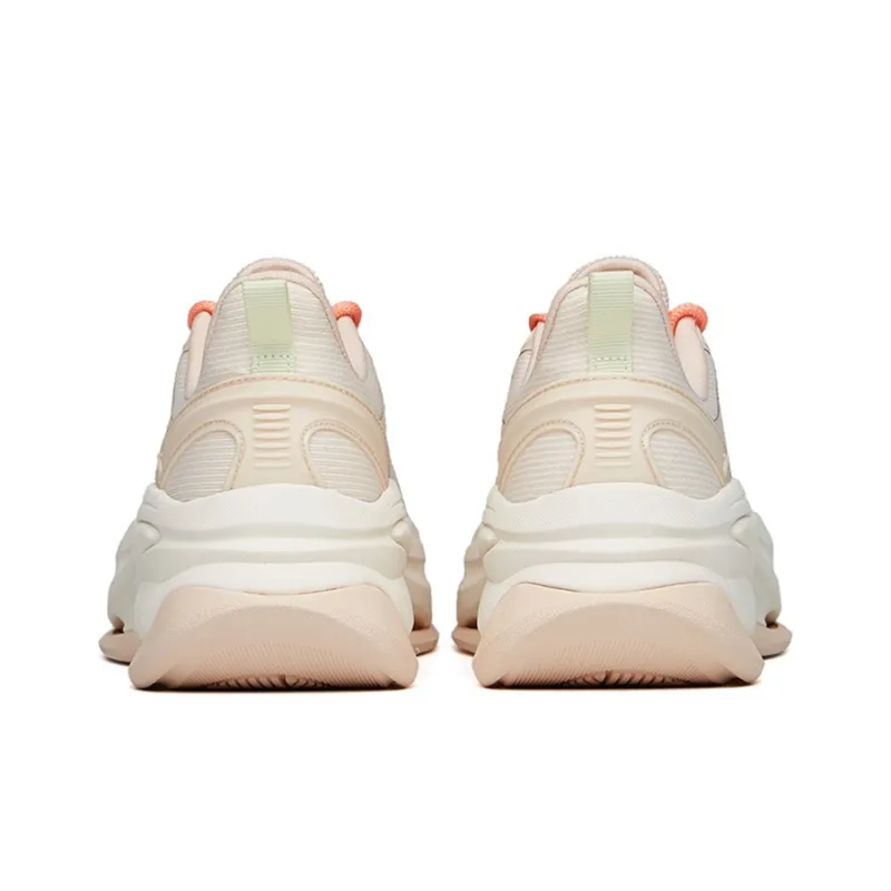 Anta Shock Absorbers With Slip Resistant And Abrasion Resistant Properties Low Top Training Shoes Women's Brown White-3