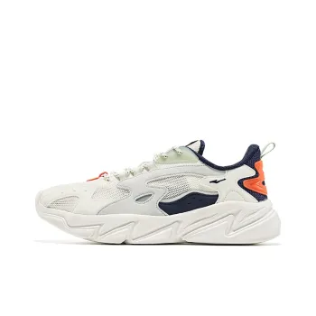 Erke Baichuan Cushioned Anti Slip Wear Resistant Breathable Lightweight Low Top Training Shoes Men's White Green
