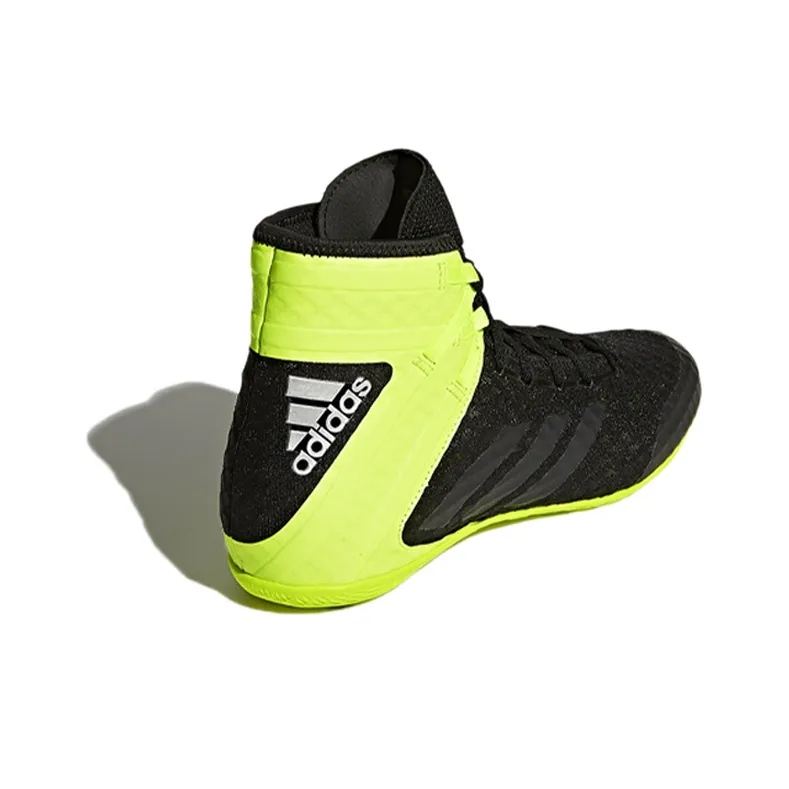 Adidas Speede Wear Resistant High Top Training Shoes Unisex Black Yellow-3