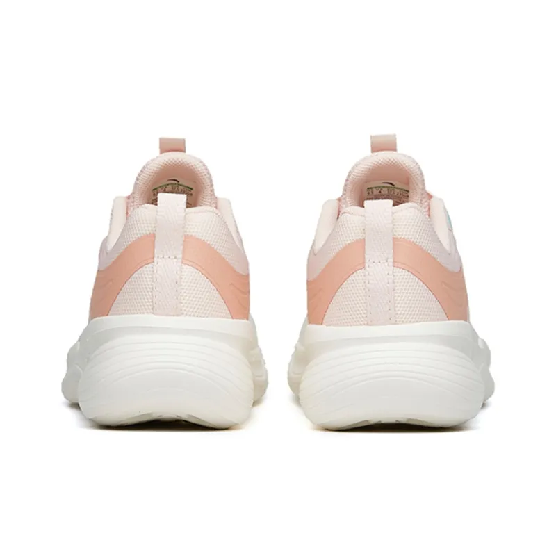 Anta Cushioned Anti-Slip And Wear-Resistant Lightweight Low-Top Training Shoes Women's White Pink-3