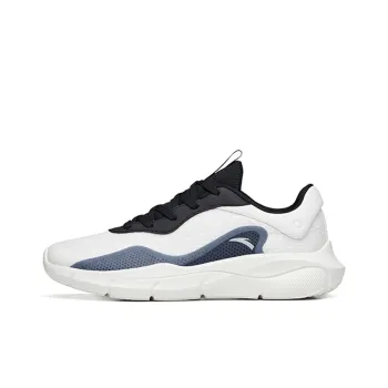 Anta Linghui Cushioned Anti Slip Wear Resistant Breathable Lightweight Low Top Training Shoes Men's White Black