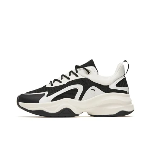 Anta Cushioning Anti Slip And Wear Resistant Low Top Training Shoes Women's White Black