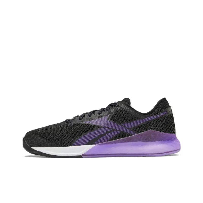 Reebok Nano 9.0 Cushioning Anti-Slip Wear-Resistant Breathability Low-Top Training Shoes Men's Black Purple-0
