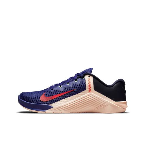 Nike Metcon 6 Training Shoes Men Low-Top Blue/Pink/Red