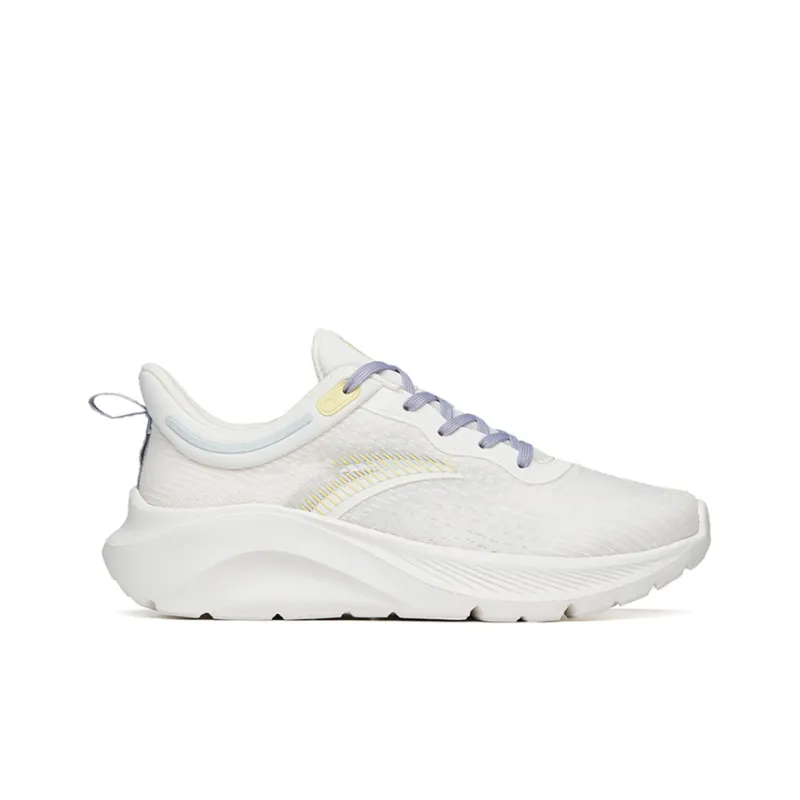 Anta Variety Training Collection Cushioning Abrasion Resistant Breathable Low Top Training Shoes Women's White Purple-1