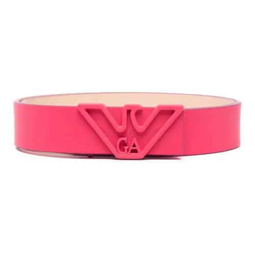 EMPORIO ARMANI Leather Belts Women's Rose Red