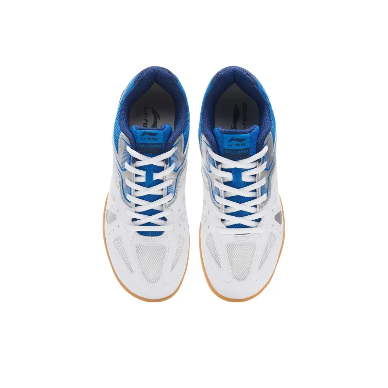 LiNing Cushioned Slip-Resistant Abrasion-Resistant Low-Top Training Shoes Women's White Blue-3