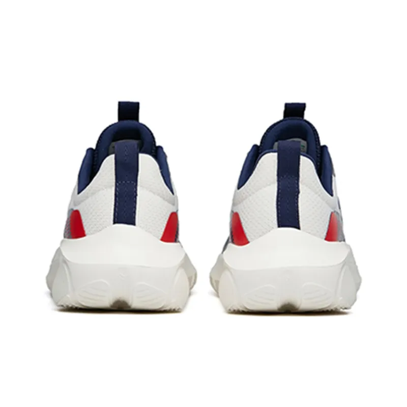 Anta Cushioning, Slip Resistant, And Abrasion Resistant Low Top Training Shoes Men's White Blue-4