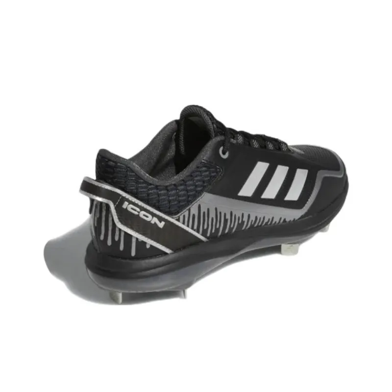 Adidas Icon 7 Dripped Out Cleats Anti-Slip Wear-Resistant Low-Top Training Shoes Men's Black Gray-3