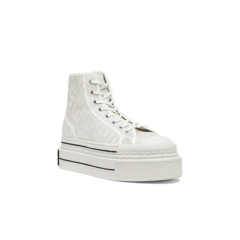 FENDI Domino Stylish Skateboarding Shoes Men's White-2