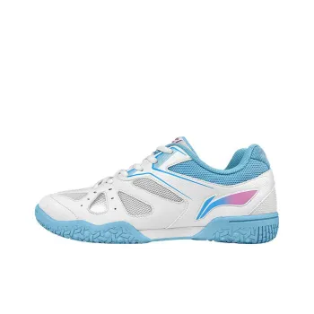 LiNing Hawkeye Cushioning, Slip Resistant, And Abrasion Resistant Low Top Table Tennis Shoes Unisex White Blue
