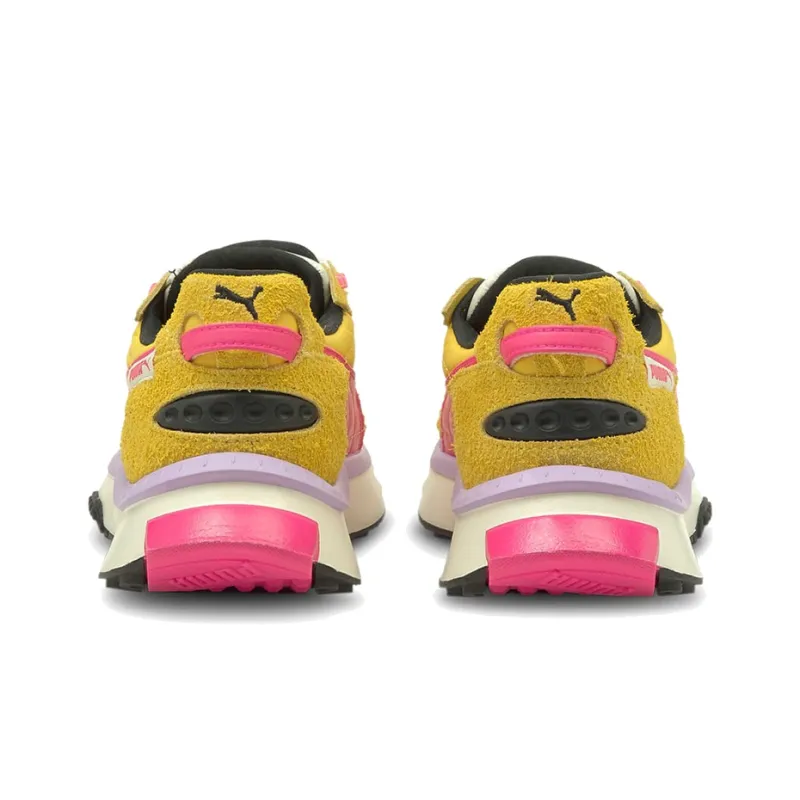 PUMA Wild Rider Series Training Shoes Unisex Low-Top Yellow/Black/Pink-4