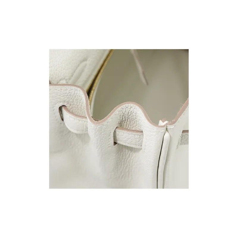HERMES Kelly Togo Calfskin Kelly Bag Handbag 25 Women's 0T Mushroom White-15