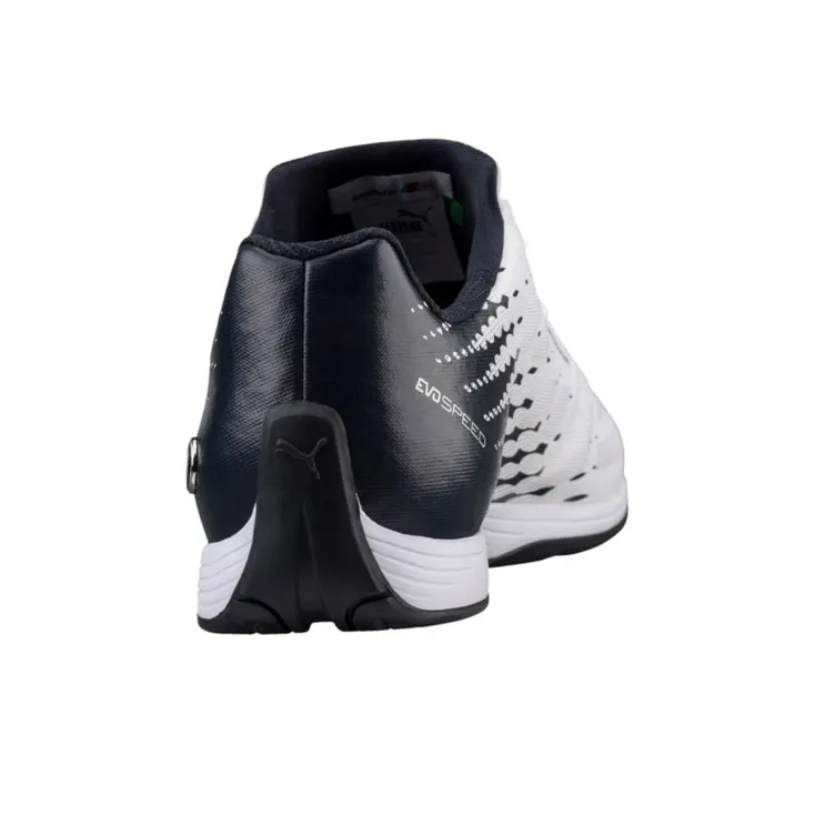 PUMA Bmw Ms Evospeed Anti-Slip Wear-Resistant Breathable Lightweight Low-Top Training Shoes Men's White Black-4
