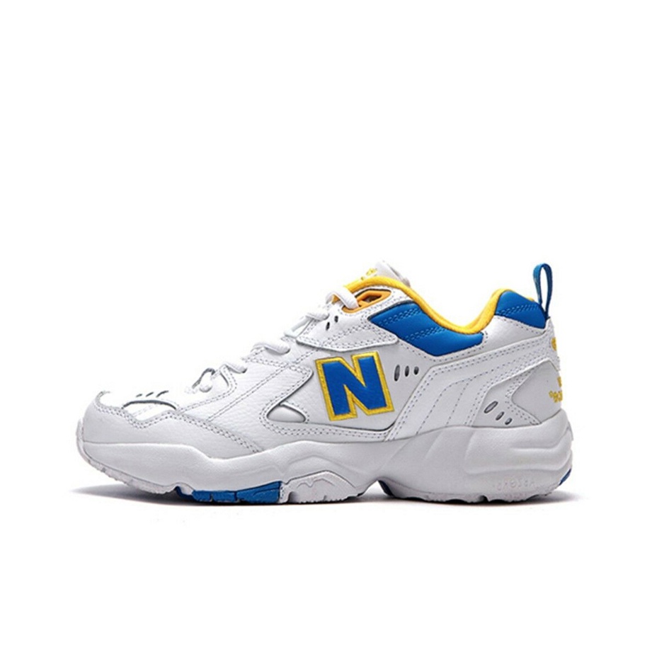 New Balance NB 608 Training Shoes Women s Low Top White Blue Yellow POIZON