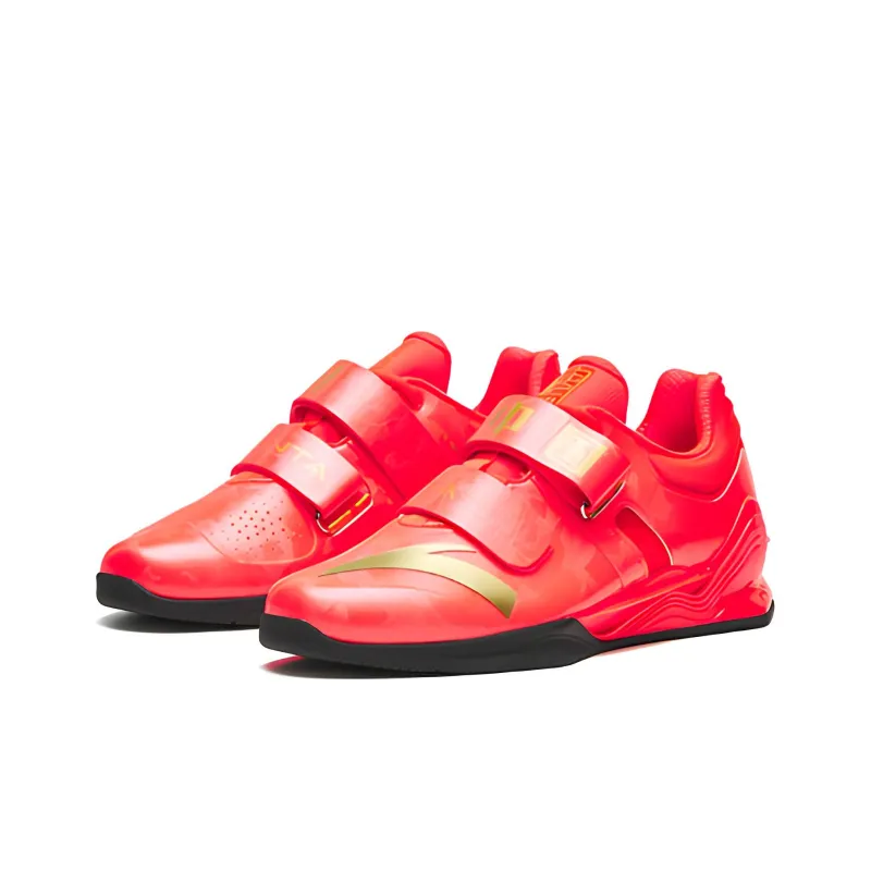 Anta Tanting Anti-Slip And Wear-Resistant Breathable Balance Low-Top Training Shoes Red Black And Gold-2