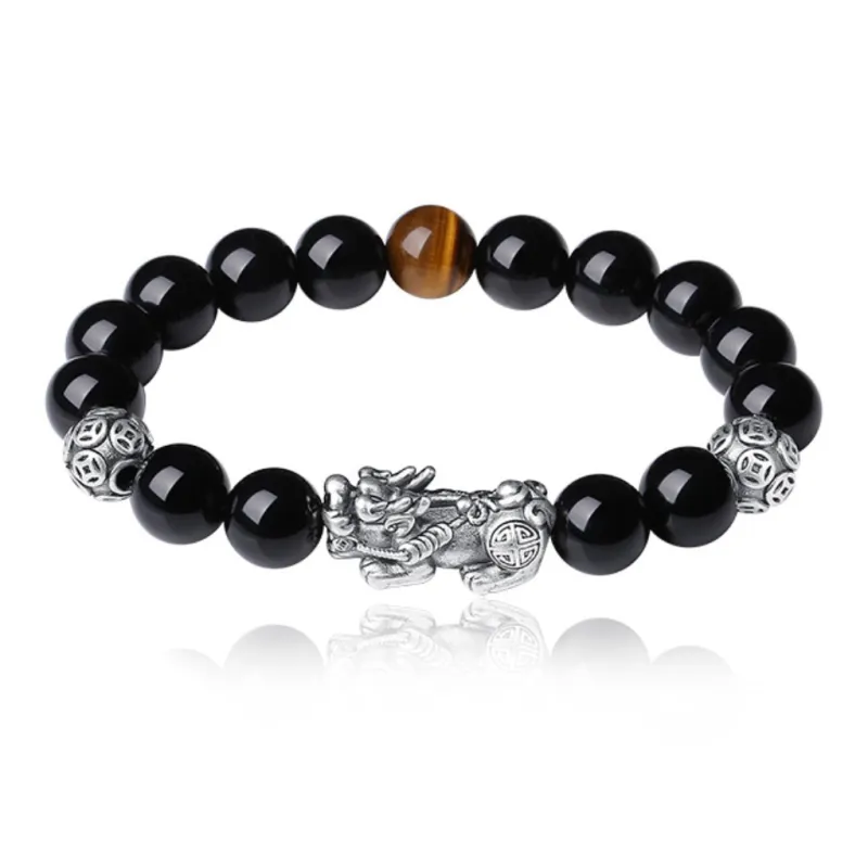 Teddy Bear Collection Obsidian Bracelets Unisex-0