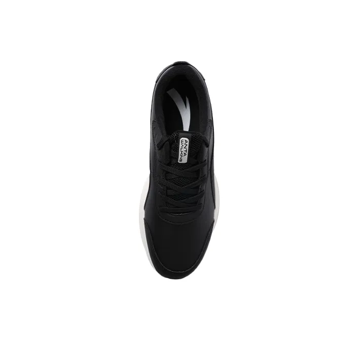 Anta Cushioning Anti Slip And Wear Resistant Low Top Training Shoes Men's Black White-3