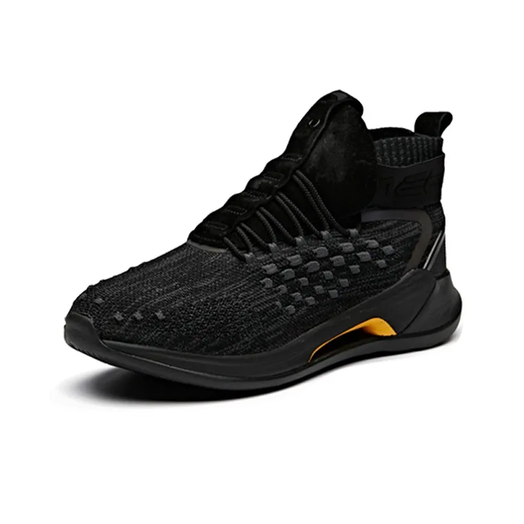 Anta Cushioning, Slip Resistant, Abrasion Resistant, Breathable Low Top Training Shoes Men's Black Yellow-2
