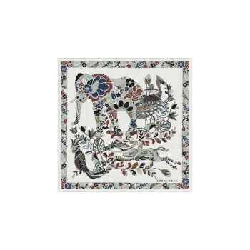 LONGCHAMP Silk Scarves Women's Light Gray