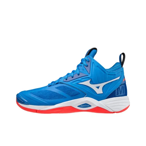 Mizuno Momentum Training Shoes Unisex Mid-Top Blue/Red