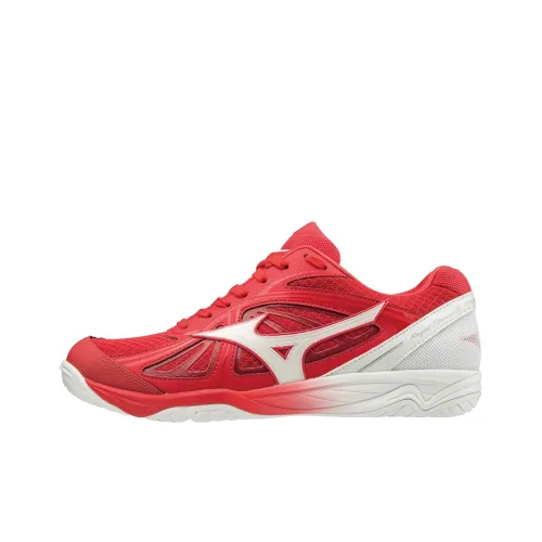 Mizuno Wave Rider 25 Wide Durable Breathable Low-Top Table Tennis Shoes Unisex Red White