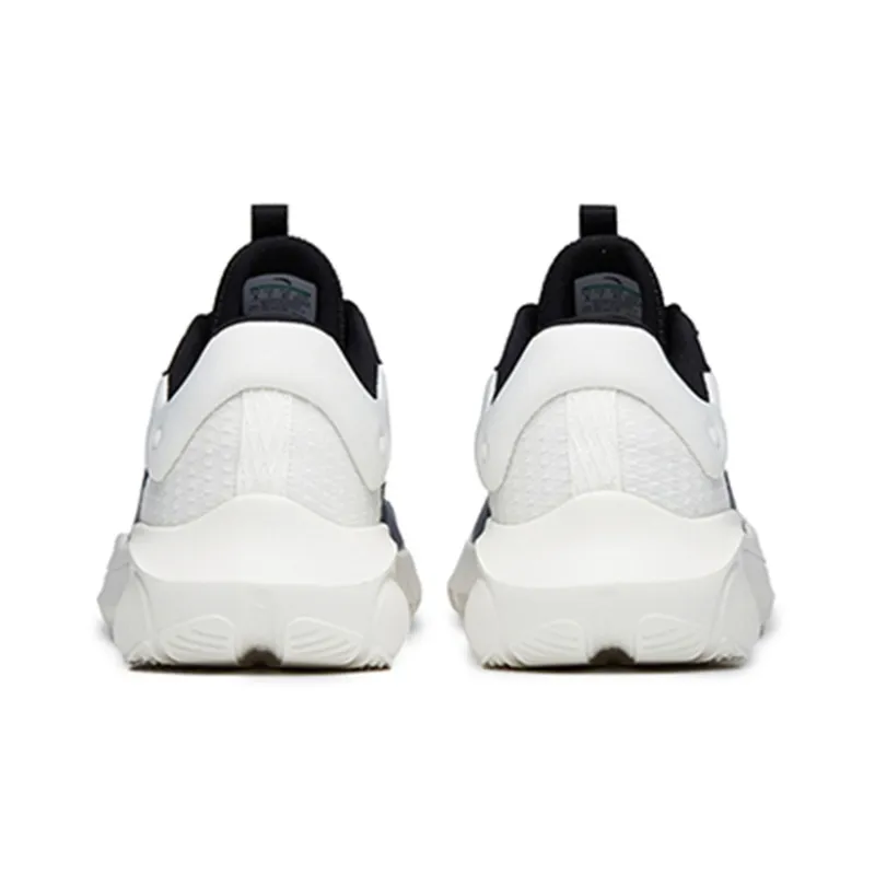 Anta Linghui Cushioned Anti-Slip Wear-Resistant Breathable Lightweight Low-Top Training Shoes Men's White Black-4