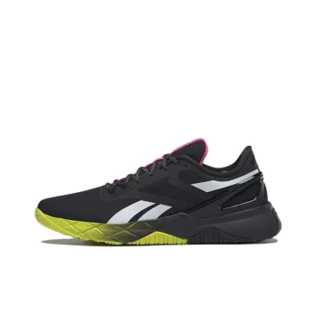 Reebok Nanofle TR Slip Resistant, Abrasion Resistant, Breathable Low Top Training Shoes Men's Black White